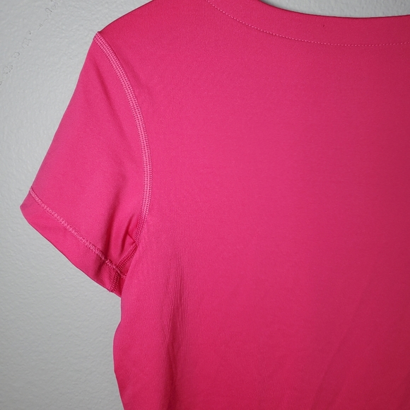 Nike Pro pink v-neck short sleeve top - Picture 7 of 9
